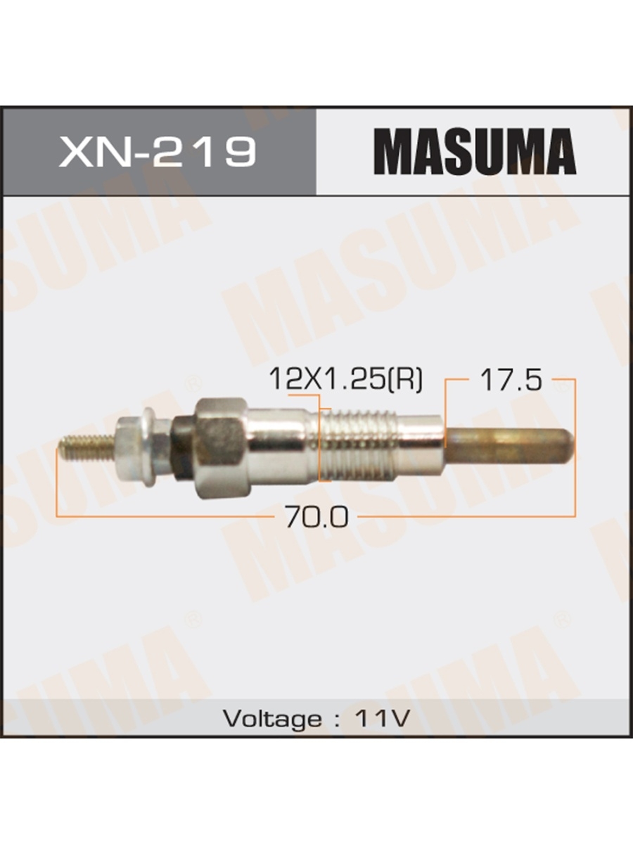 Свеча накала MASUMA Nissan (SD23, SD25) XN219 (1 шт.)