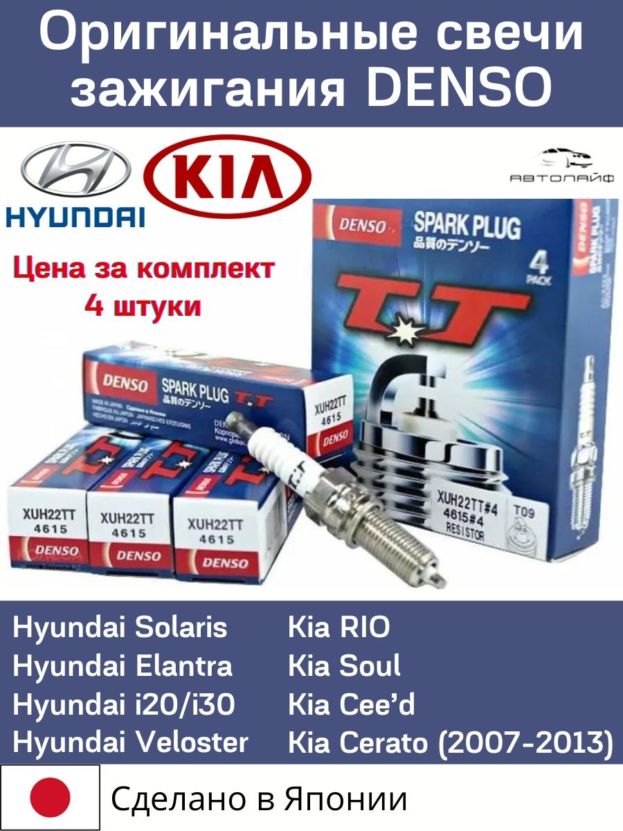 Комплект свечей зажигания XUH22TT DENSO