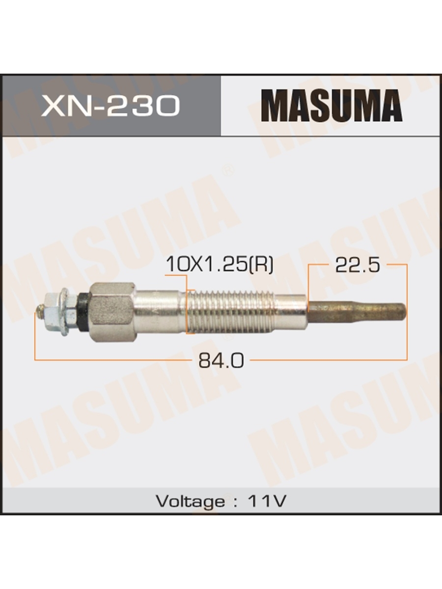 Свеча накала MASUMA Nissan (RD28, RD28ETI) Patrol, XN230
